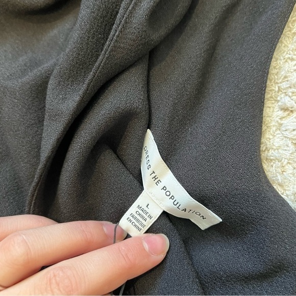 NWT Dress the Population Tiffany One-Shoulder Midi Dress - Picture 12 of 15